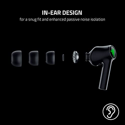 Hammerhead Wireless Gaming Earbuds | by Razer | Chroma RGB Lighting / Noise Cancellation [Black]