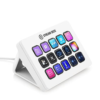 Elgato Stream Deck MK.2 – Studio Controller, 15 Macro Keys, Trigger Actions in apps and Software Like OBS, Twitch, YouTube and More, Works with Mac and PC - White