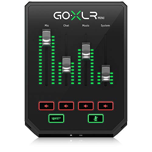 GoXLR MINI Online Broadcast Mixer with USB/Audio Interface & Midas Preamp