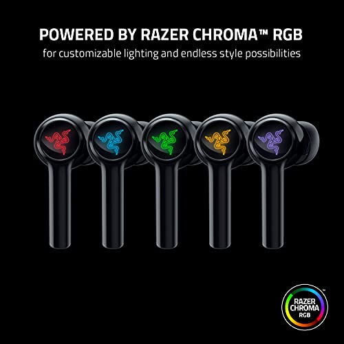 Hammerhead Wireless Gaming Earbuds | by Razer | Chroma RGB Lighting / Noise Cancellation [Black]