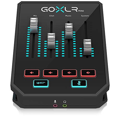 GoXLR MINI Online Broadcast Mixer with USB/Audio Interface & Midas Preamp