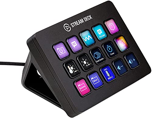 Elgato Stream Deck MK.2 + Facecam Bundle | Studio Controller, 15 Macro Keys, Trigger Actions in apps and Software Like OBS & Facecam - 1080p60 Full HD Webcam for Video Conferencing, Gaming, Streaming, Sony Sensor,