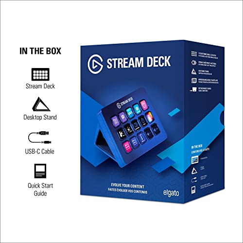 Elgato Stream Deck XL – Advanced Studio Controller, 32 macro keys, trigger  actions in apps and software like OBS, Twitch, ​ and more, works