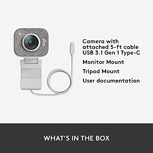 Logitech StreamCam Premium Webcam, Full HD 1080p 60 fps, Smart Auto-Focus