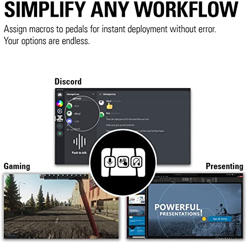 Elgato Stream Deck Pedal – Hands-Free Studio Controller, 3 Macro footswitches, Trigger Actions in apps and Software Like OBS, Twitch, YouTube and More, Works with Mac and PC